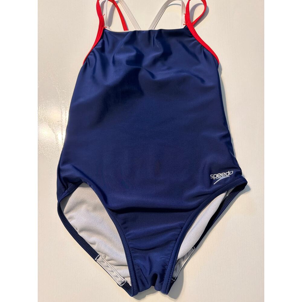 Girls Sz 10 Navy Speedo Swimsuit